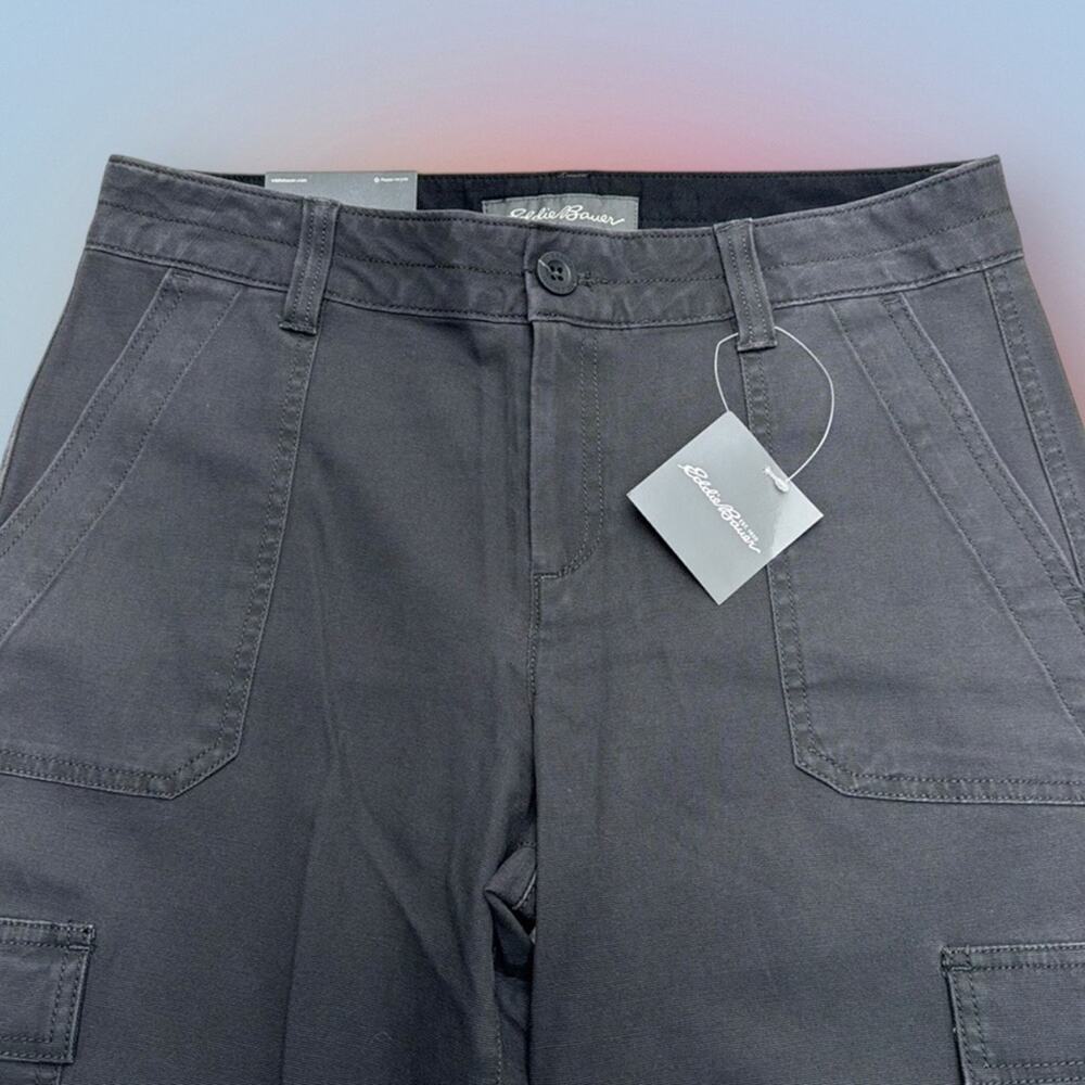 EDDIE BAUER Women’s 4 Gray Crop Cargo Jeans
